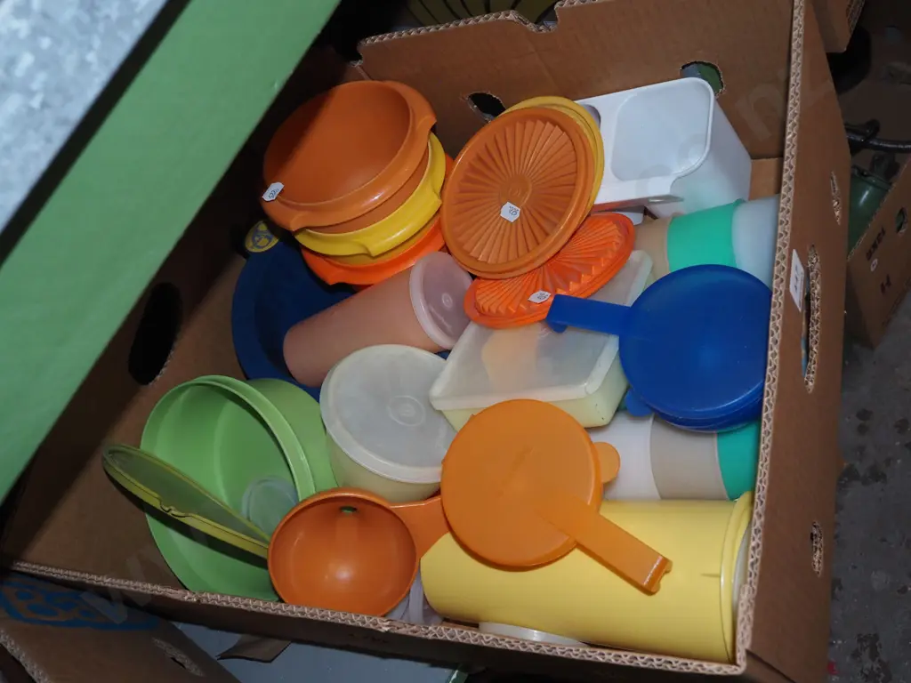box of vintage tupperware Image 1++