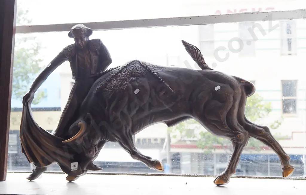 retro pressed foam matador and bull wall art Image 1++