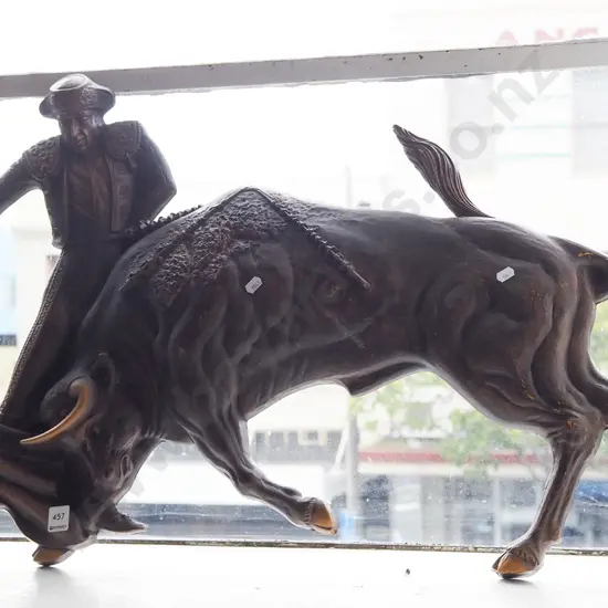 retro pressed foam matador and bull wall art