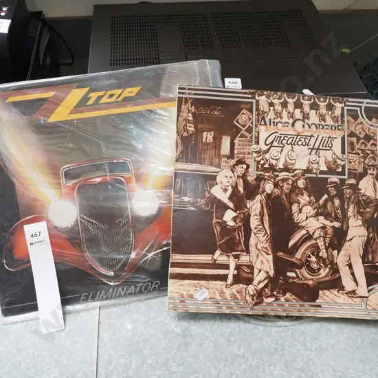 2x LPs; Alice Cooper, ZZ Top
