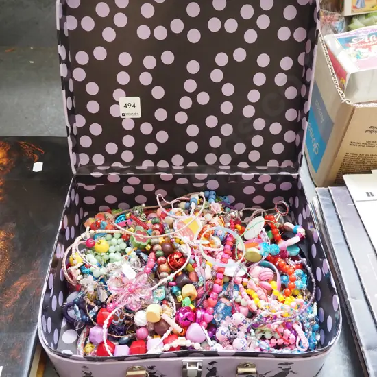 small suitcase, childrens jewellery - costume
