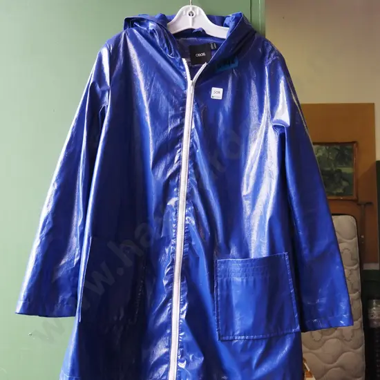 ASOS UK size 12 blue rain jacket