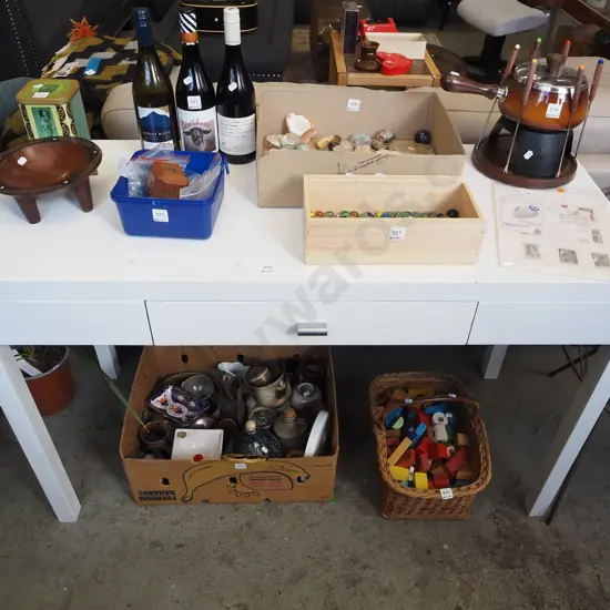 mdf melteca single drawer hall table - some marks and scuffing H790 W1200 D500