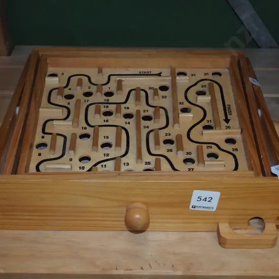 marble wooden maze game