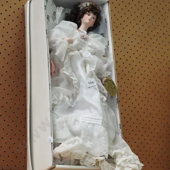 boxed Hillview Lane limited edition porcelain display doll