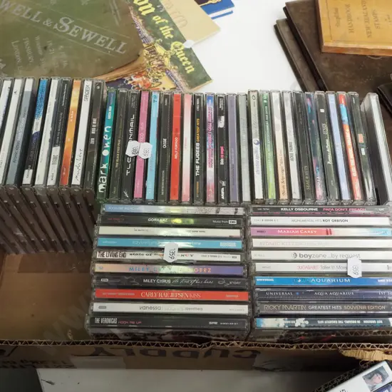 box of CDs