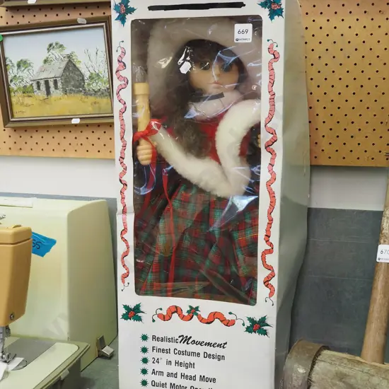 boxed animated Xmas figurine