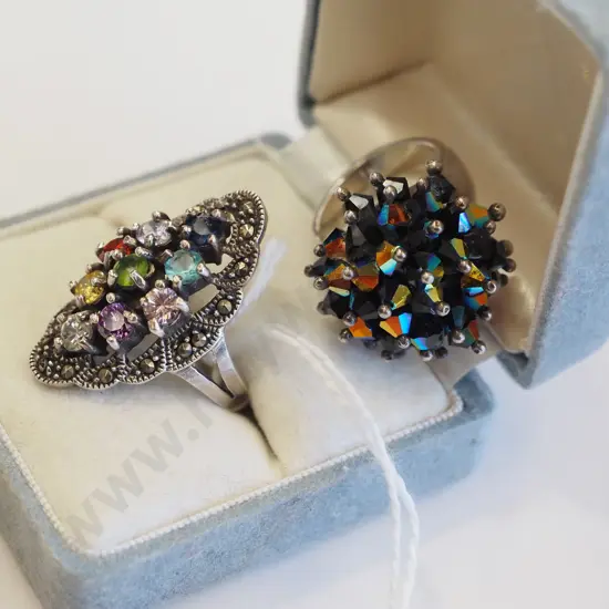 2x sterling silver rings