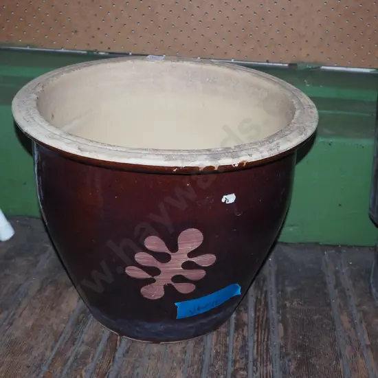 glazed garden planter H310 Diam380