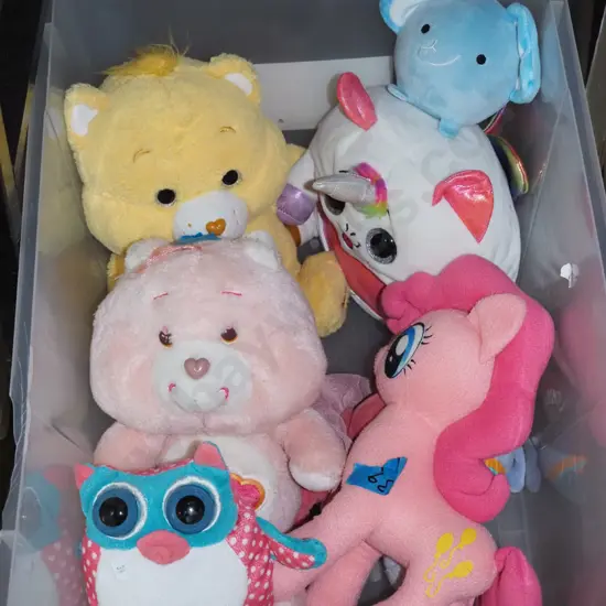 box of soft toys