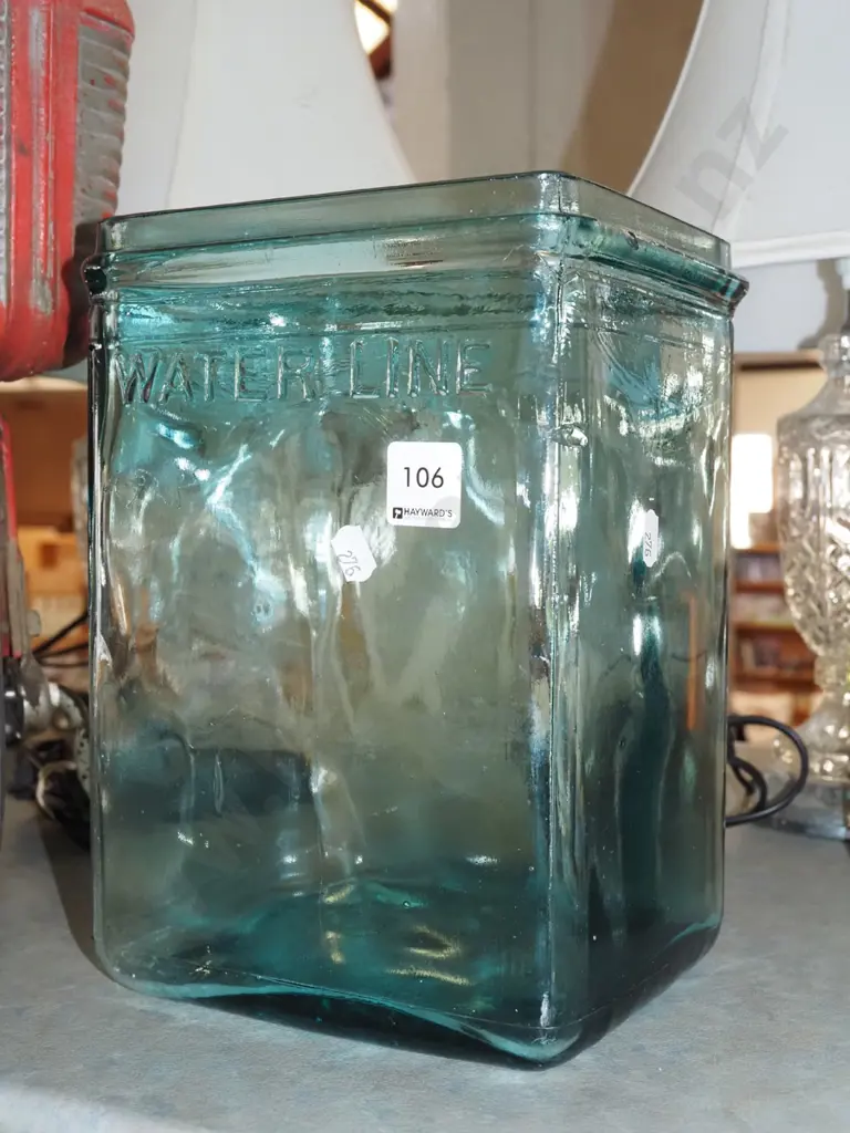 vintage glass battery jar H270 Image 1++