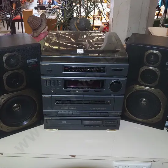 as new old Goldstar stereo with turntable