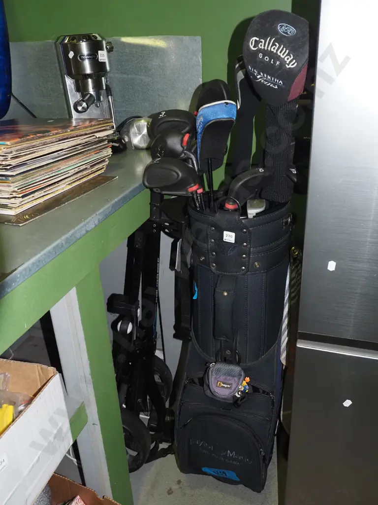 golf clubs and trundler Image 1++