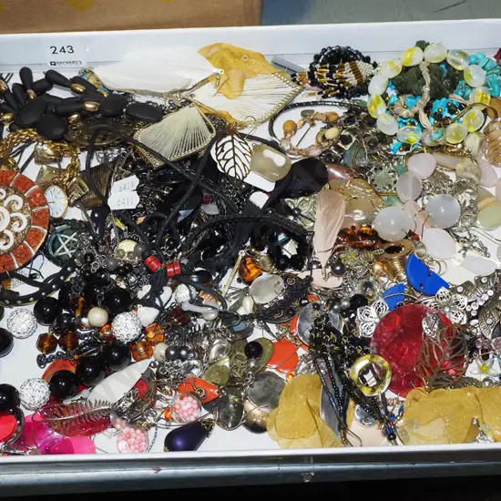 tray of costume jewellery
