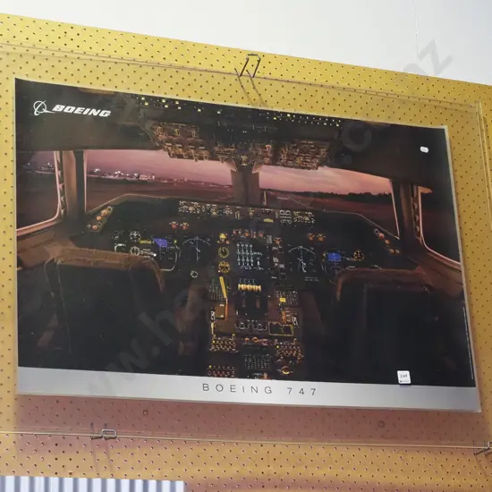 laminated Boeing 747 print - perspex holder not included