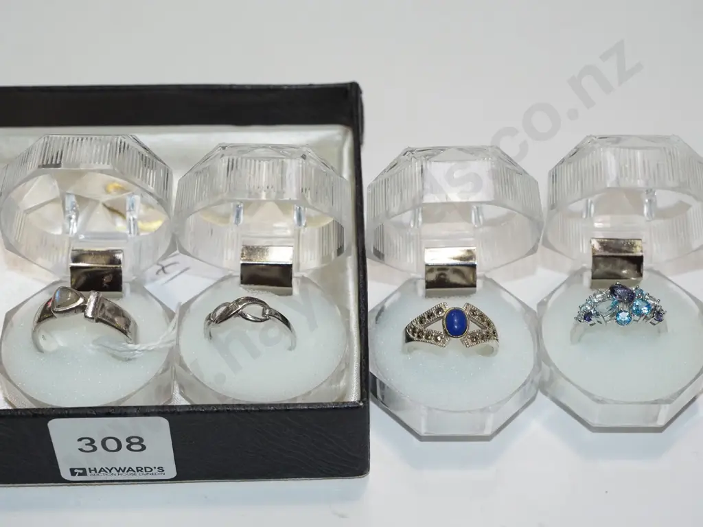 4x sterling silver rings Image 1++