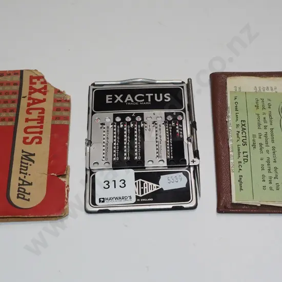vintage Exactus mini adding machine