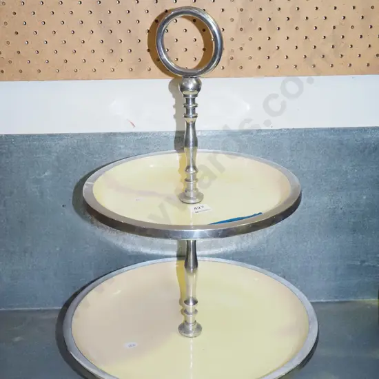 2 tier alloy cake stand