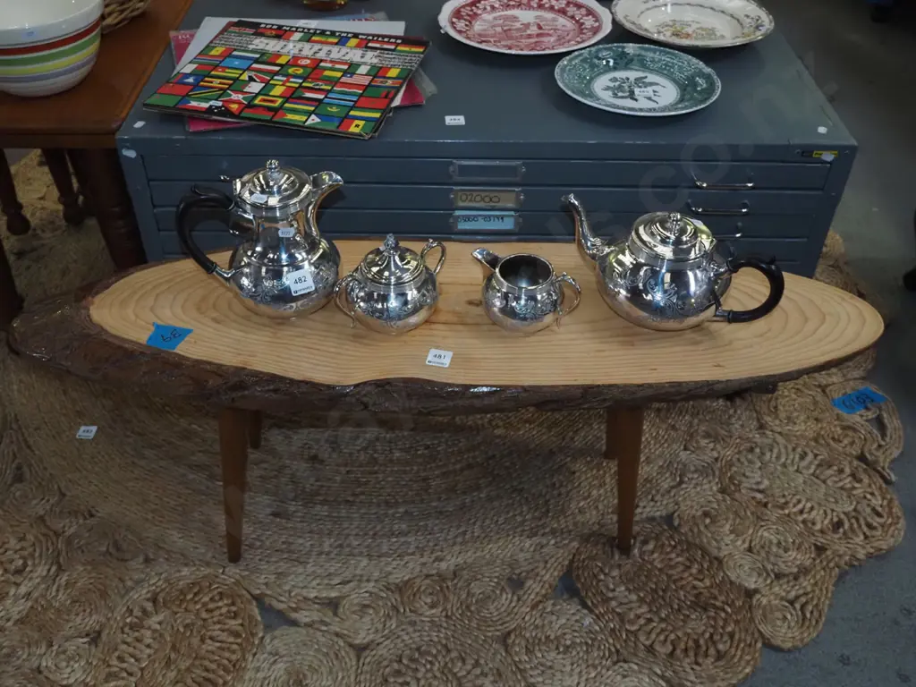 pine slab coffee table Image 1++