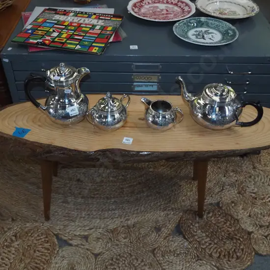 pine slab coffee table