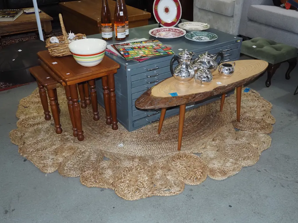 circular jute rope floor mat L1800  Image 1++