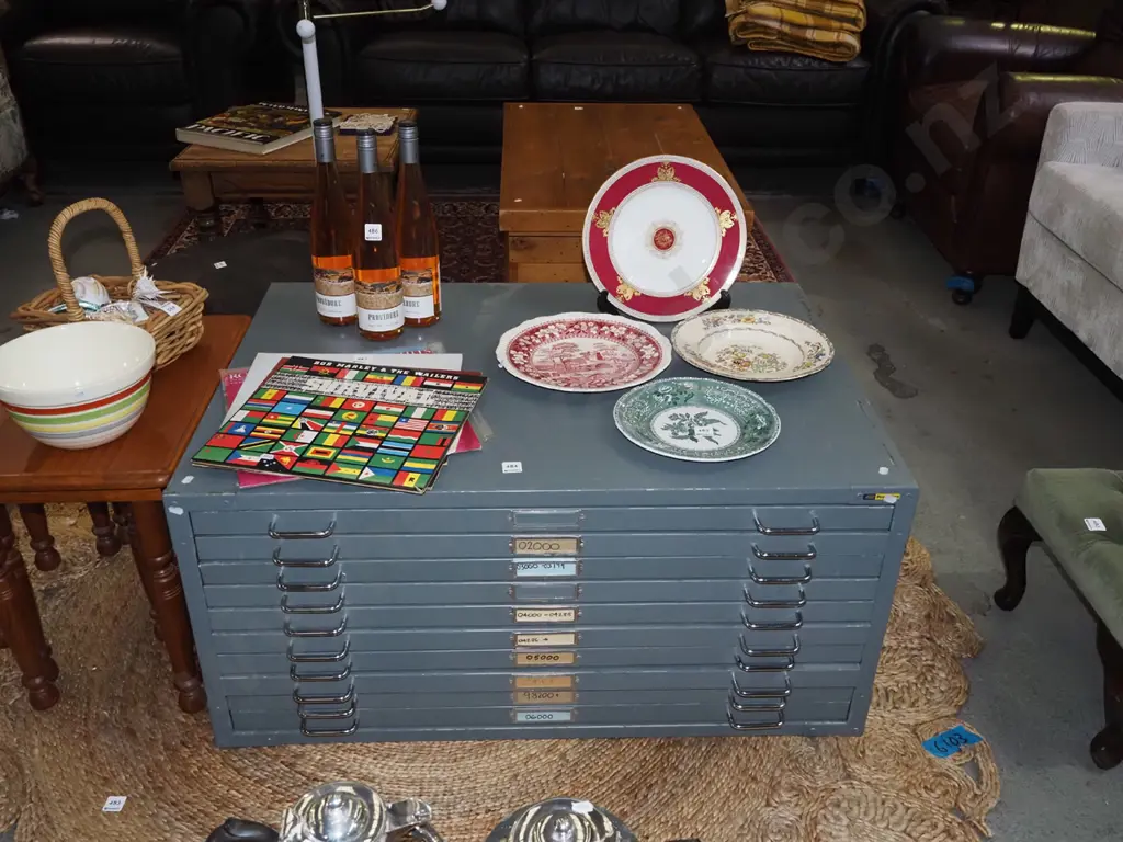 10 drawer metal plan drawers H450 W1960 D680 Image 1++