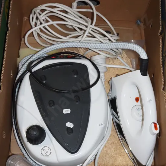 mini steam iron and extension cord