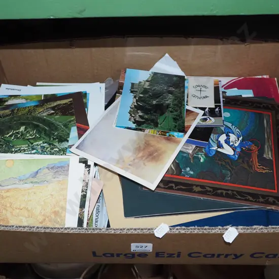 box; postcards and prints