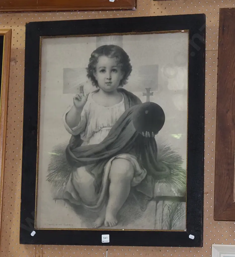 framed religious print - foxing Image 1++