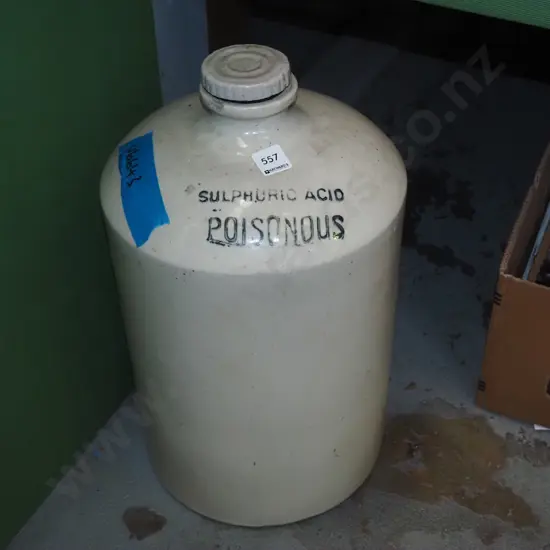 sulphuric acid storage crock - broken handle H470