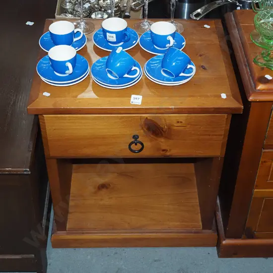 pine single drawer bedside cabinet