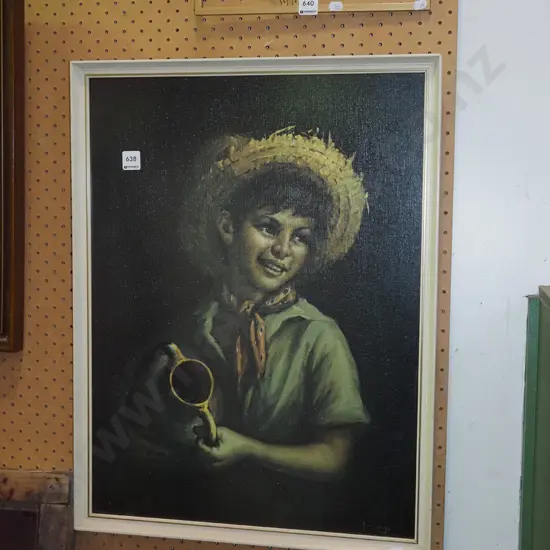 framed print - boy and jug