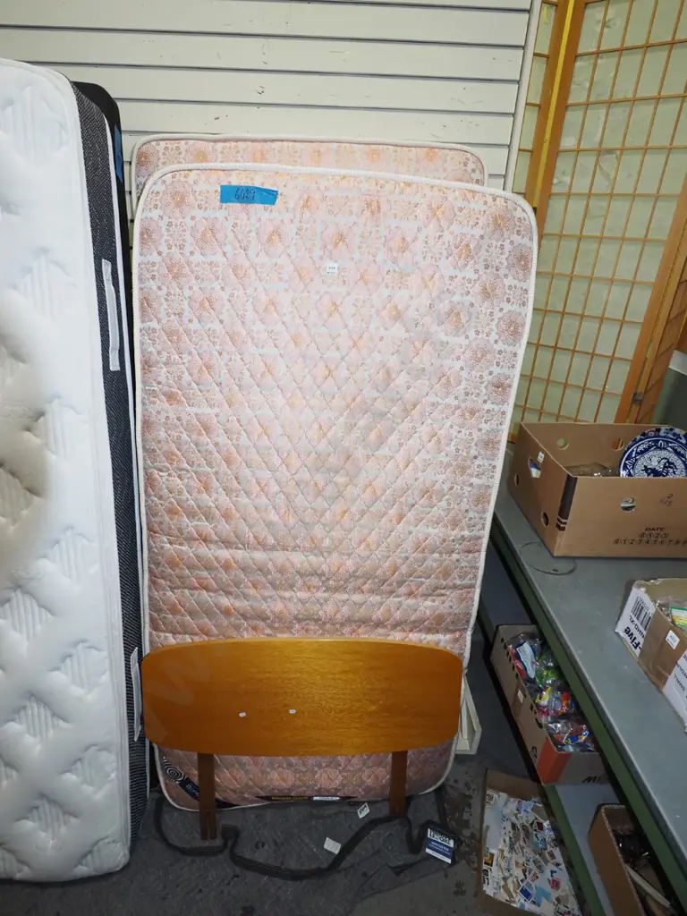 single bed base, mattress and headboard Image 1++