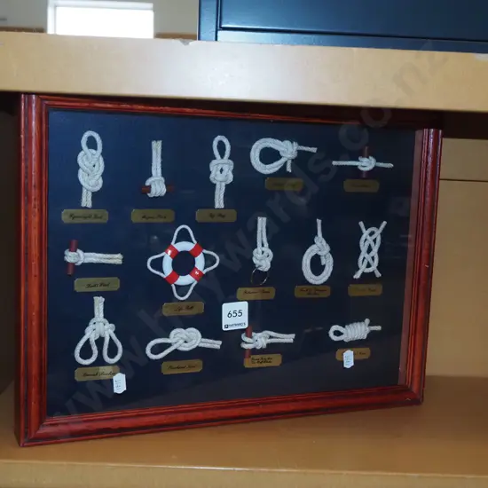 shadow box - nautical knots