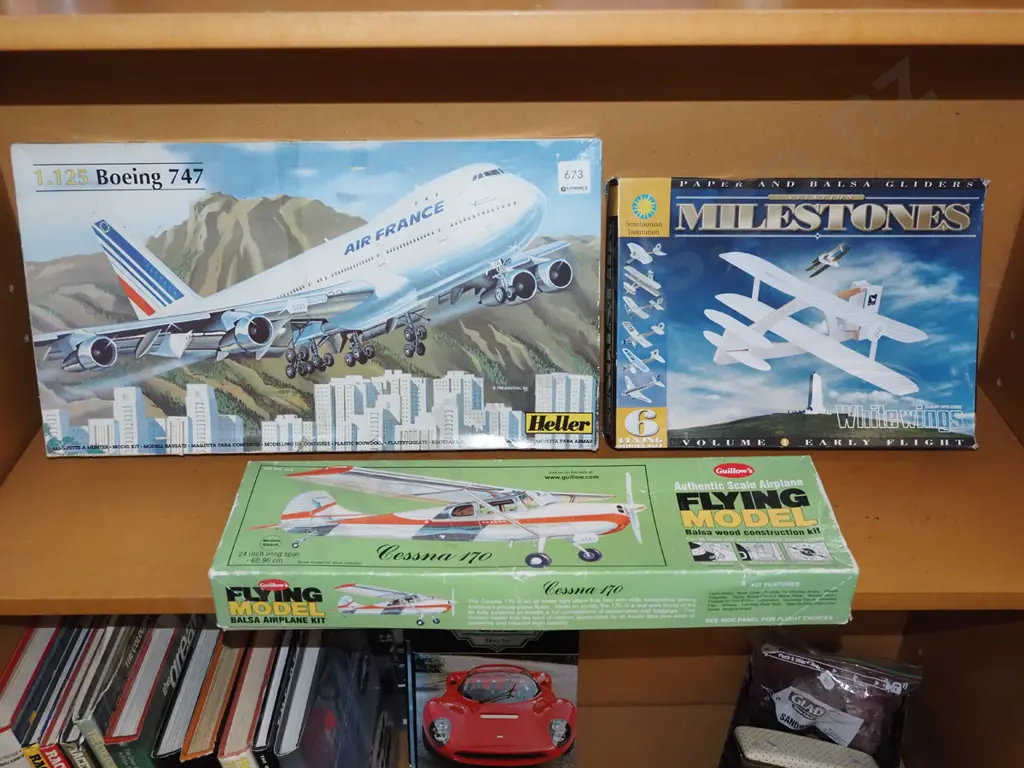 3x yet to be assembled model planes Image 1++
