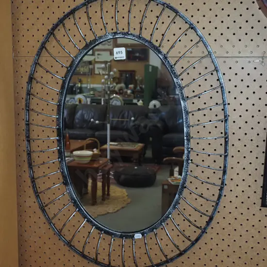 wrought metal wall mirror