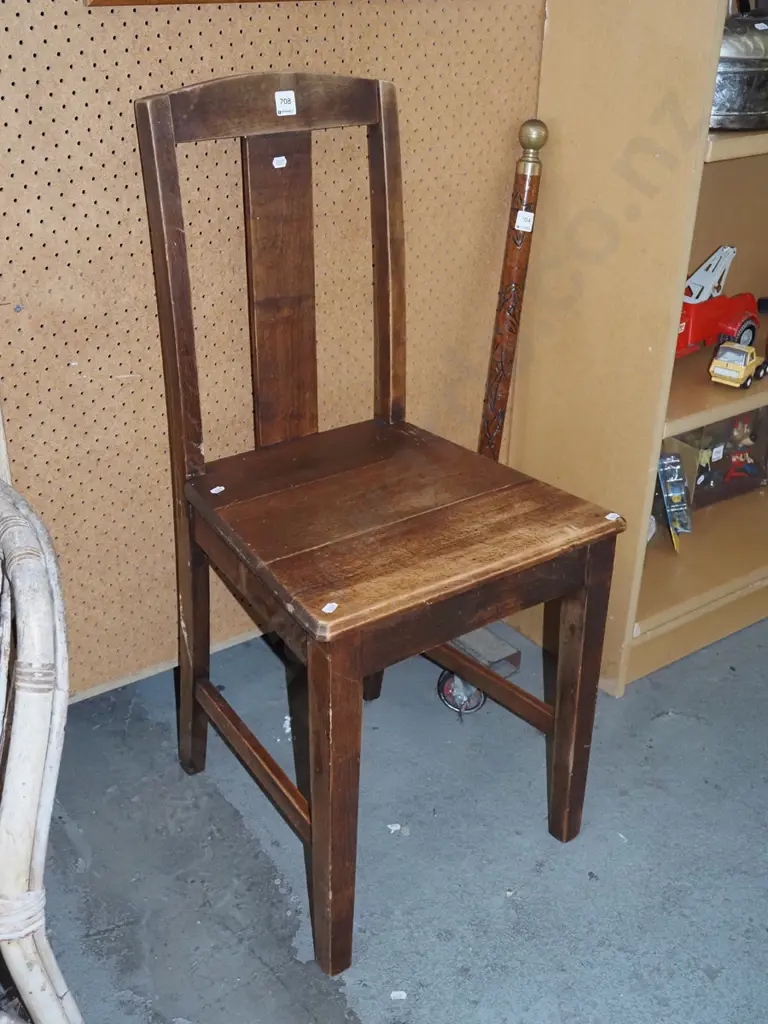 beech splat back dining chair Image 1++