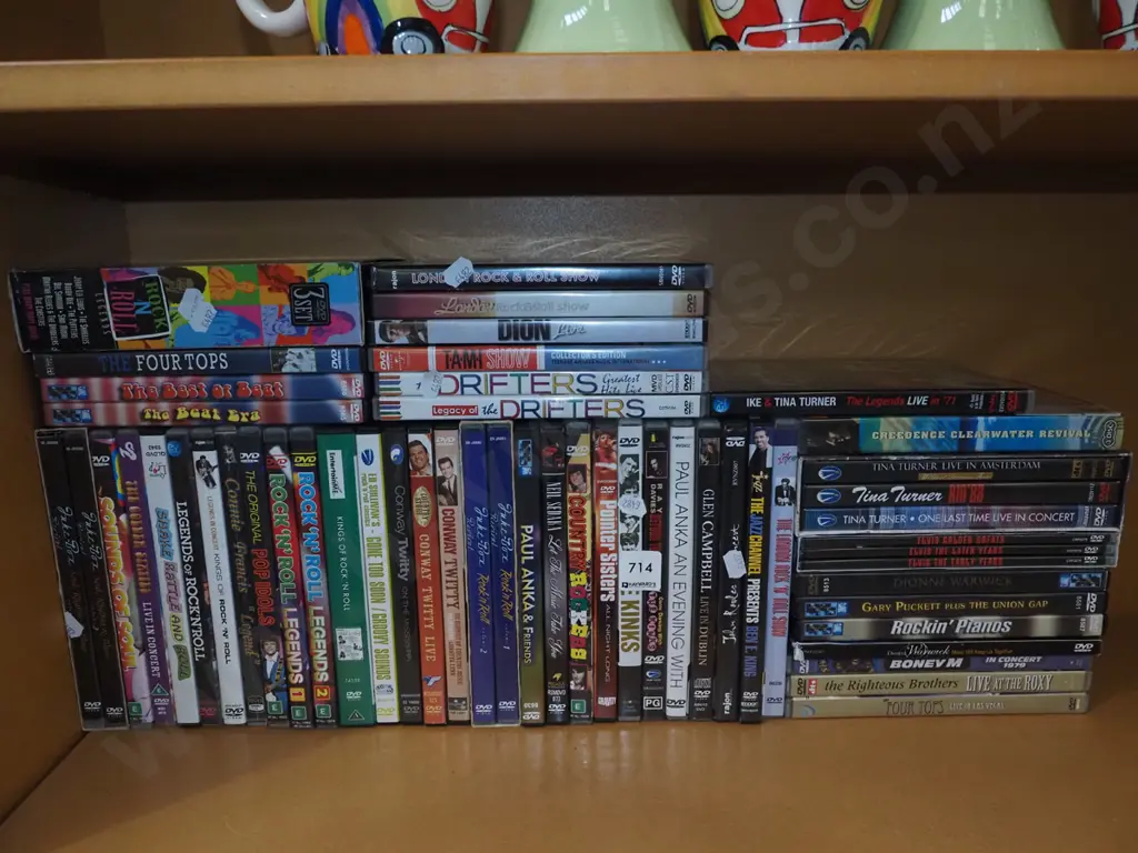 shelf of music DVDs Image 1++
