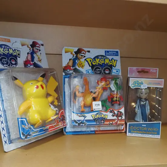 2x carded as new Pokemon Go, Dr Who 13th Dr figurine