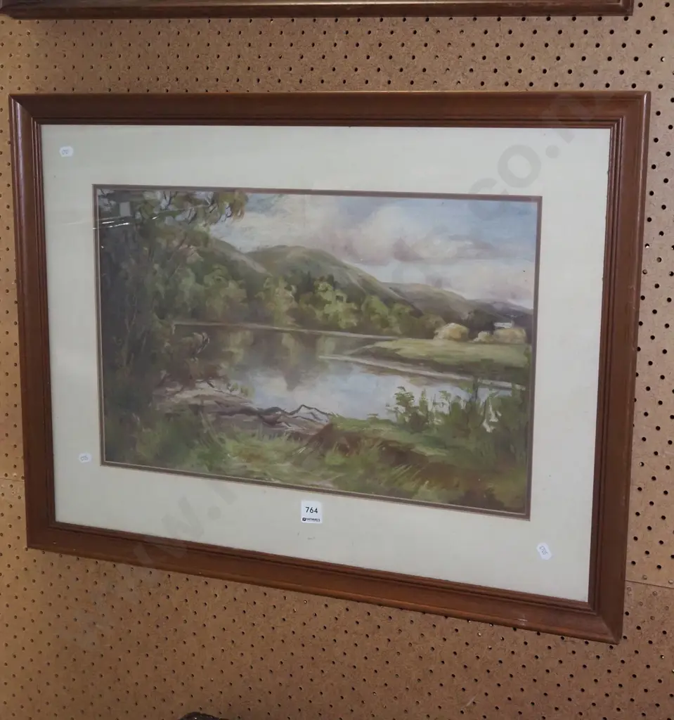 framed oil - river scene Image 1++