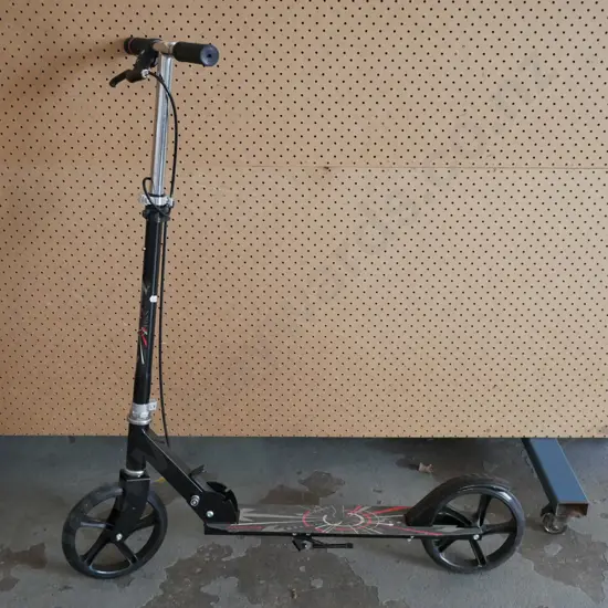 Black and red scooter