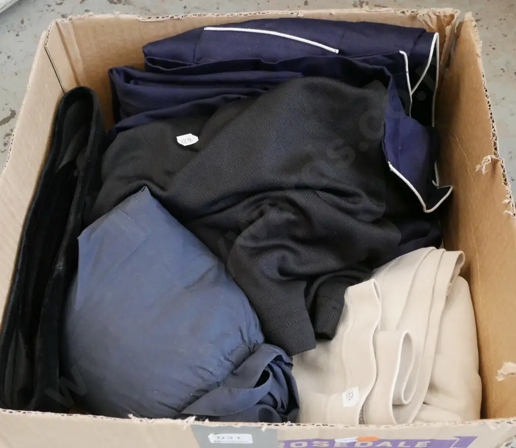 Cream T shirt, black tops,  pyjamas and rain ponchos Image 1++