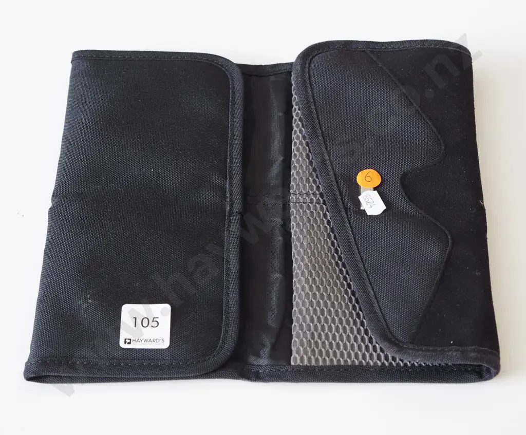 Matin brand black velcro fold case Image 1++