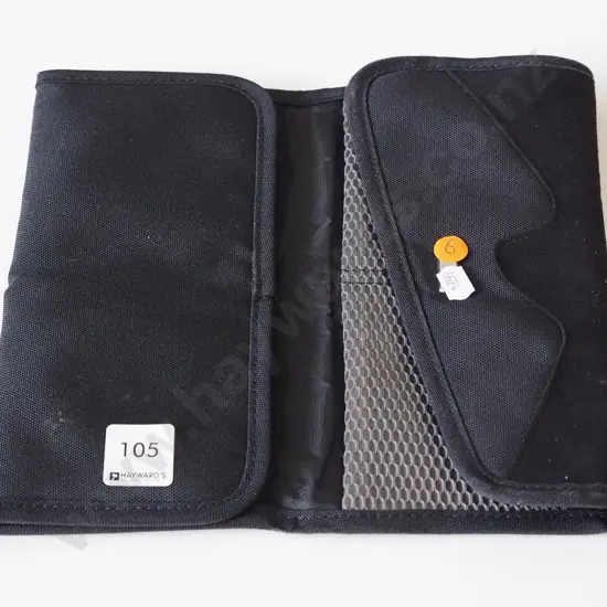 Matin brand black velcro fold case