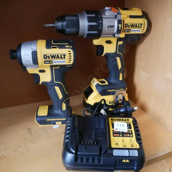 Dewalt Drill, Impact Driver, charger and battery