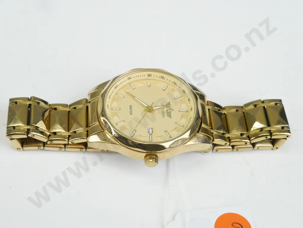 Metal yellow coloured Lanmsom dial watch Image 1++