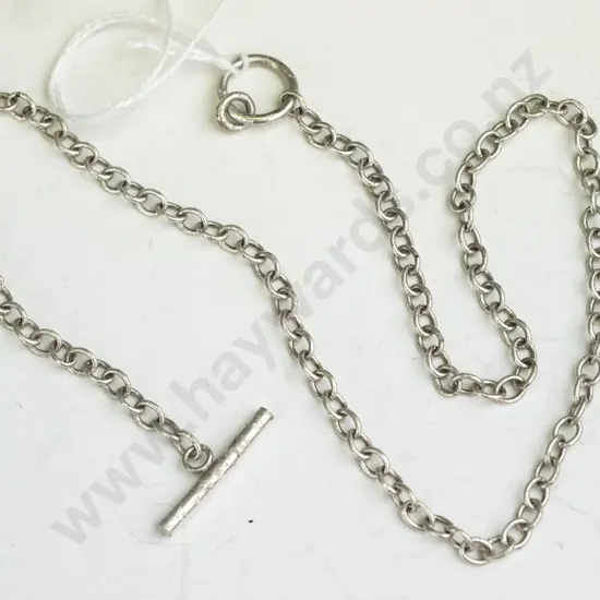 Silver fob necklace