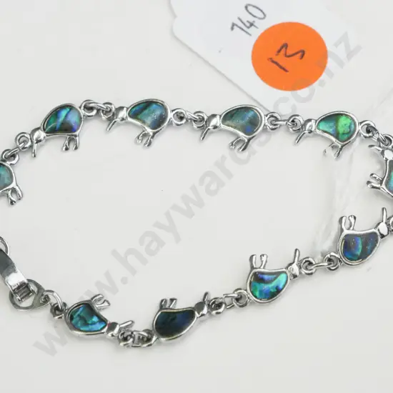 Paua Coloured Kiwi Bracelet