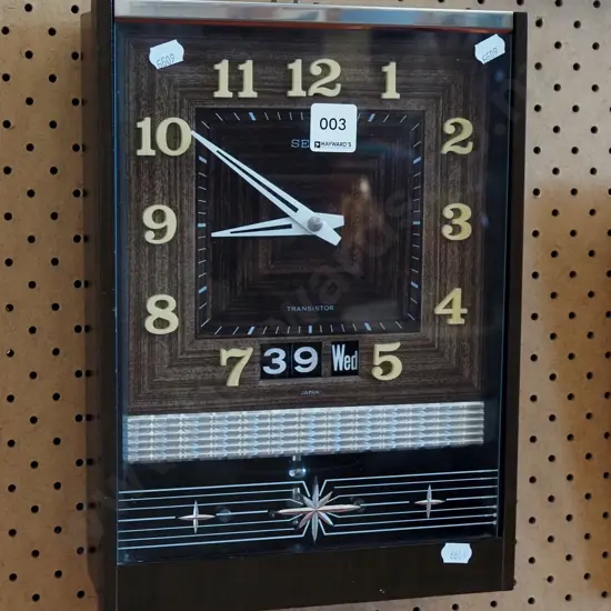 retro wall clock with calendar