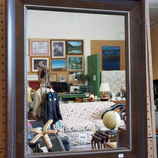 wood framed wall mirror